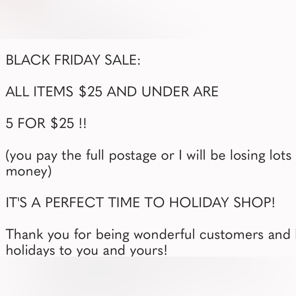 Happy Black Friday weekend saving and helping raise money for needy families